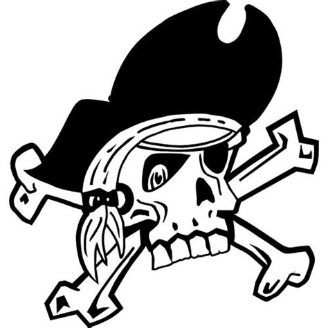 Pirate Skull Crossbones Decal Sticker Pirate Skull B Thriftysigns