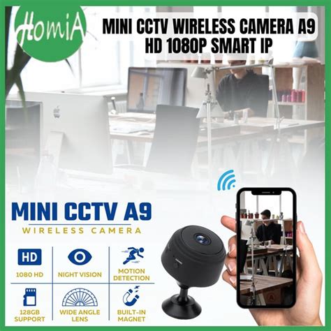 Jual Mini CCTV Wireless Camera A9 HD1080P Smart IP Kamera Pengintai Spy