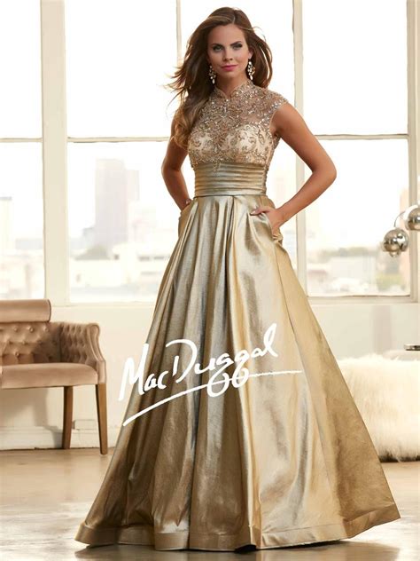 5.0 out of 5 stars 3. Mac Duggal 76720H High Collar Ball Gown: French Novelty