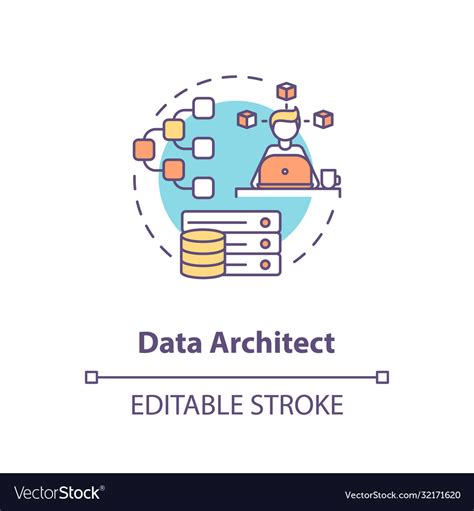 Data Architect Concept Icon Royalty Free Vector Image