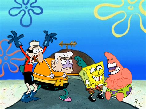 Spongebob And Pat Meet Their Heroes By Dgreeng On Newgrounds