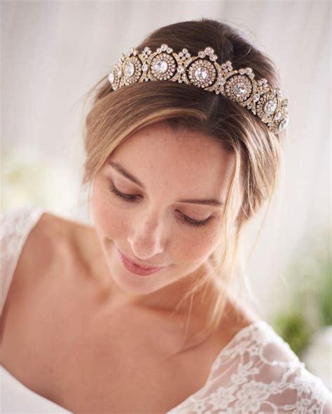Gold Vintage Bridal Tiarabridal Hair Accessoryroyal Bridal Crown