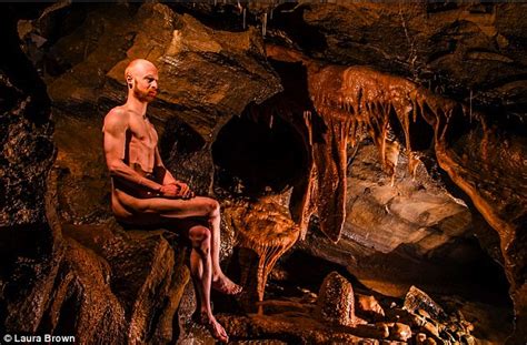 Naked Cavers Pose Amongst The Elements For Charity Calendar Daily