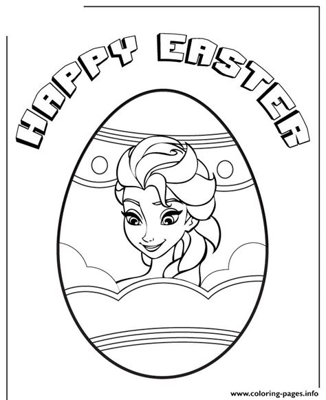 Print Elsa In Easter Egg Disney Coloring Pages Easter Egg Coloring