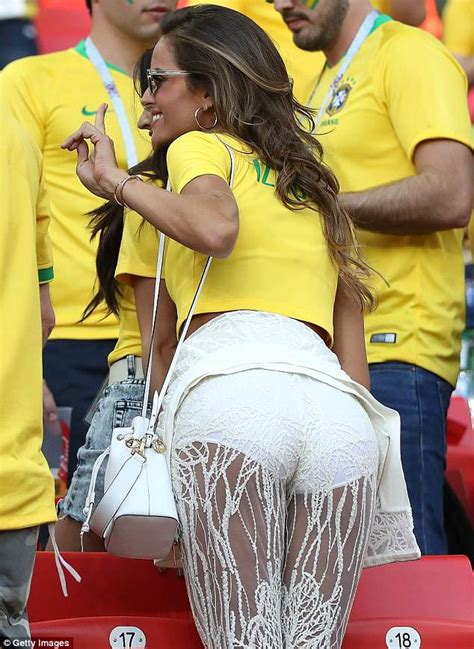 Brazilian Soccer Wags Cheer On Their Partners At Fifa World Cup Daily Mail Online