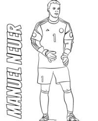 Pilkarz Bramkarz Manuel Neuer Kolorowanka Kolorowanki Do Druku E Kolorowanki