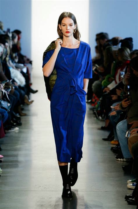 Colovos Fall 2018 Runway Show New York Fashion Week Look Blue Wool