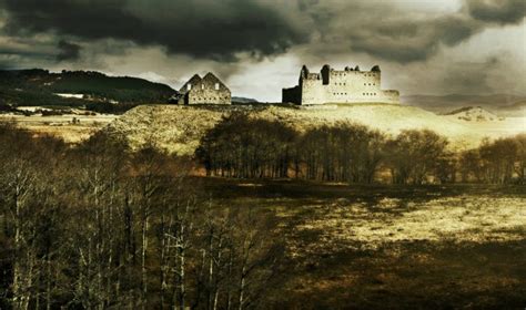 Dark Ruin Castle Sky Landscape Scotland Wallpapers Hd