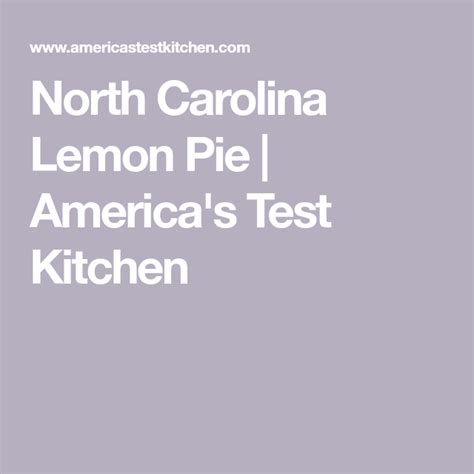 North Carolina Lemon Pie America S Test Kitchen Jerk Chicken Oven Baked Chicken Roasted