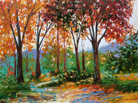 Autumn Oil Paintings Nature Wallpapers