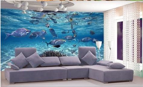 Underwater windows wallpapers pc in both widescreen and 4:3 resolutions. 3d Wallpaper Underwater Fish Turtle Dolphin Wall Mural ...