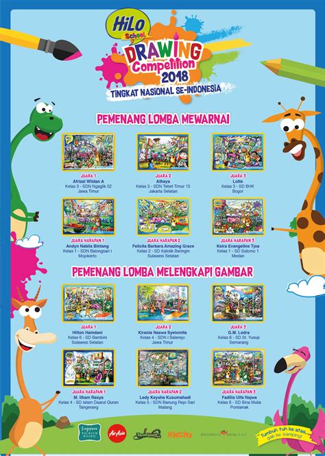 Pemenang HiLo School Drawing Competition 2018 tingkat