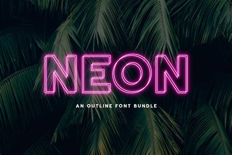 Neon An Outline Font Bundle 234596 Regular Font Bundles