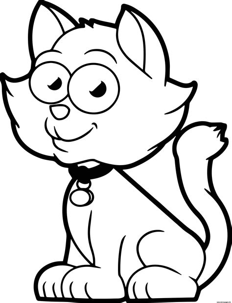 cute cartoon cat coloring pages printable