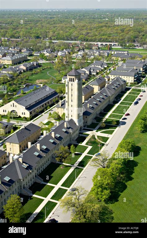 PRESERVES Ft Sheridan Illinois Aerial View Of Fort Sheridan In Spring