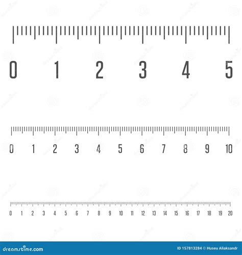 10 Centimeters Ruler Measurement Tool With Numbers Scale Vector Cm