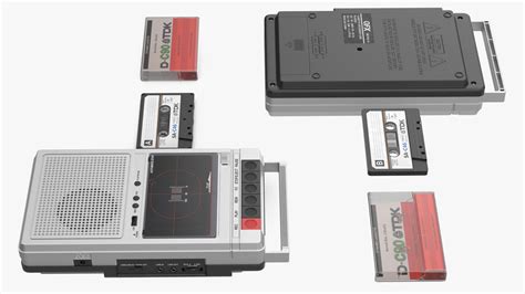 Qfx Retro 39 Shoebox Recorder With Tdk Tape And Box Set 3d Model 79 3ds Blend C4d Fbx