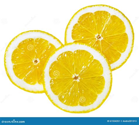 Round Slices Of Lemon Stock Image Image Of Background 61554351