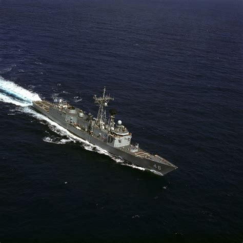 An Aerial Three Quarter Starboard View Of The Us Navy Usn Farragut