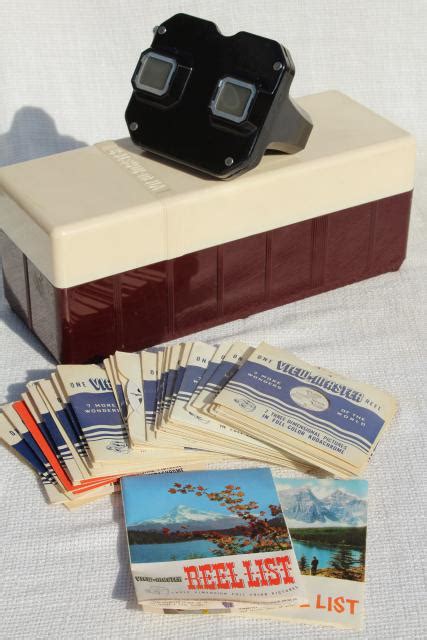 vintage bakelite viewmaster w large case and reels 50s sawyer s view master