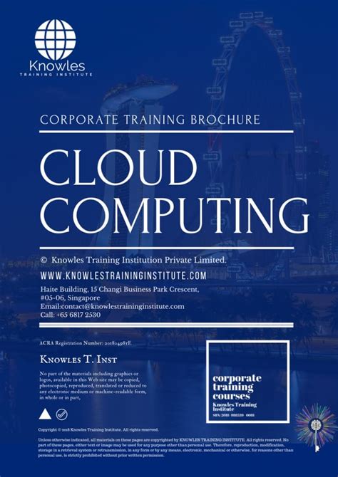 Cloud computing training courses in london, bristol, birmingham, leeds, edinburgh or have the training delivered at your office. Cloud Computing Training Course In Singapore - Knowles ...