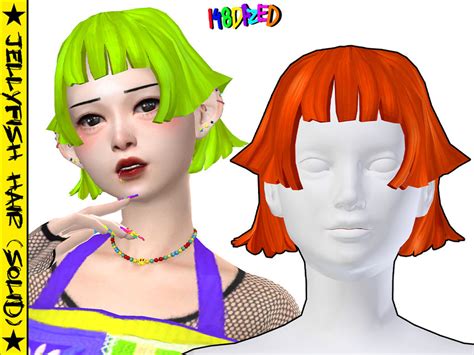 The Sims Resource Jellyfish Hair Solid