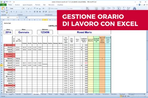 Gestione Orario Di Lavoro Con Excel