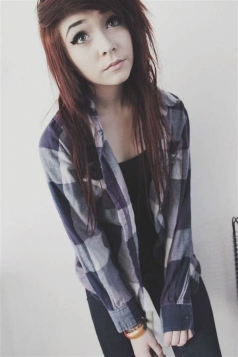 Pin By Hairstyleshaircuts On •girls With Brown Hair• Emo Scene Hair