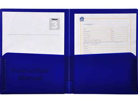 2 Pocket Plastic Folders Blue Plastic Folders