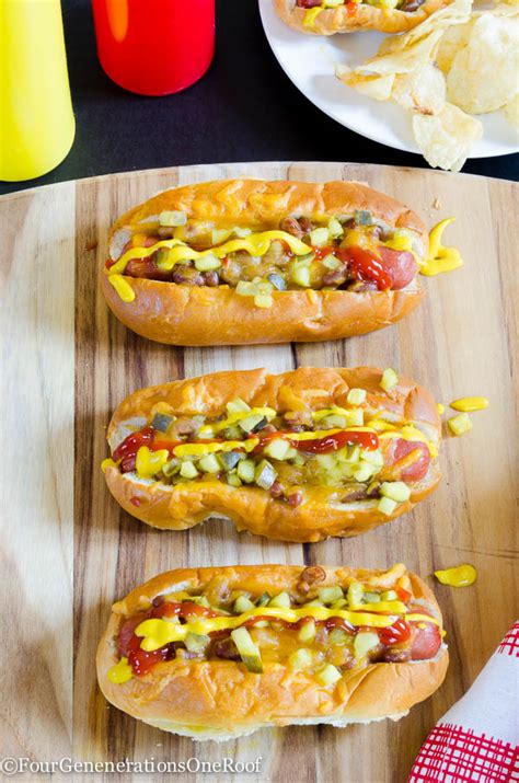 Boston bean dogs take inspiration from the classic new england dish. Mom's loaded baked hot dogs - Four Generations One Roof