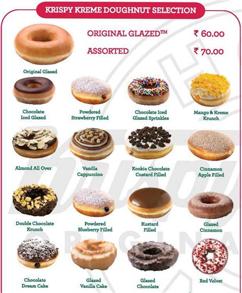 Krispy kreme's doughnuts are a treat and a staple in many households. Menu of Krispy Kreme, Select Citywalk Mall, Saket, Delhi ...