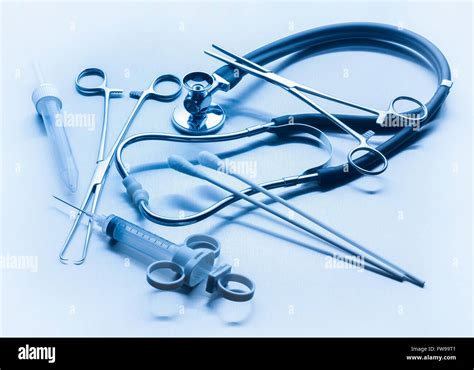 Medical Instruments Used By Doctors In Hospitals Stock Photo Alamy