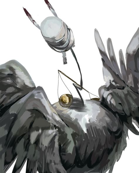 Na Gyou Nunumaru Judgement Bird Lobotomy Corporation Project Moon Highres Bird Blindfold