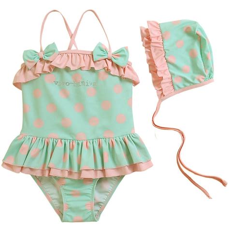 New Arrival 2016 Hot Sale Infant Bathing Suits Cute Pink Polka Dot Swim