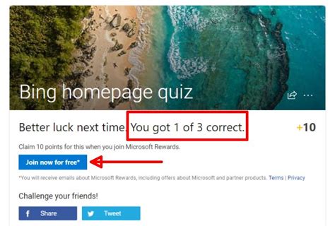 Bing Homepage Quiz 2021 Play And Win Rewards Now