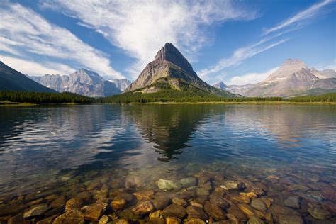 Lakeside View Grinnell Point And Swiftcurrent Lake From Th Flickr