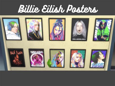 Billie Eilish Wall Poster The Sims 4 Catalog