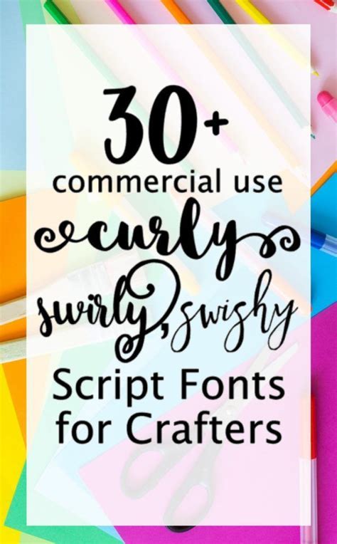 30 Commercial Use Curly Swirly Swishy Script Fonts Script Fonts