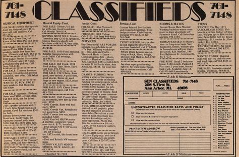 classified ad ann arbor district library