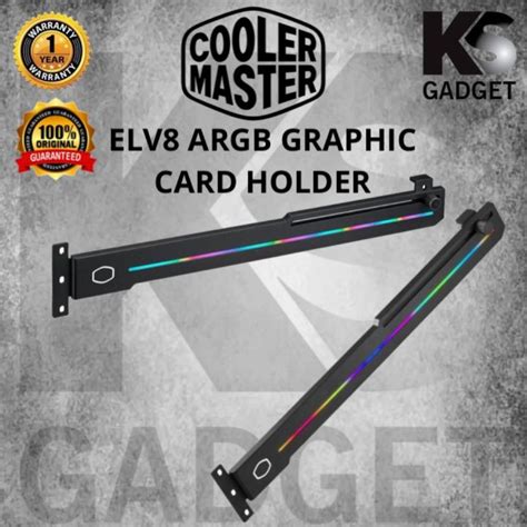 Cooler Master Elv Pin Addressable Rgb Graphics Card Holder Argb Universal Gpu Support Bracket