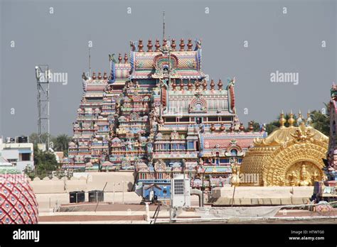 Intricate Sculptures At The Sri Ranganathaswamy Temple Srirangam Stock
