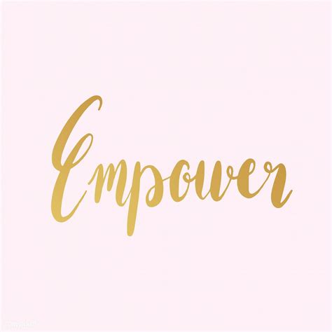 Empower Word Typography Style Vector Free Image By