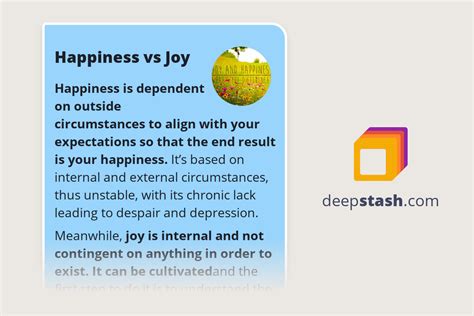 Happiness Vs Joy Deepstash