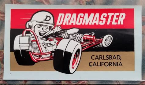 Vintage Dragmaster Water Decal Hot Rod Drag Racing Fed Dragster Nhra