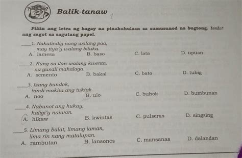 Magbalik Aral Ka Muna Sa Nakaraang Aralin Brainlyph