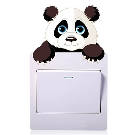 Buy Lovely Panda Switch Stickers Outlets Living Room