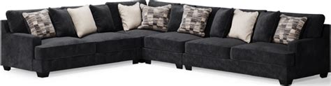 Signature Design By Ashley Lavernett 4 Piece Charcoal Sectional
