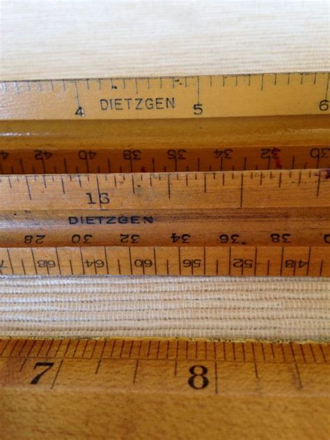 Collectible Vintage Wooden Rulers Pr Triangular Etsy Wooden Ruler