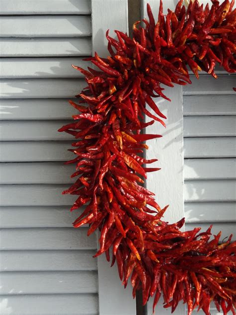 16 Red Hot Chili Pepper Wreath Dried Chili Pepper Etsy Canada
