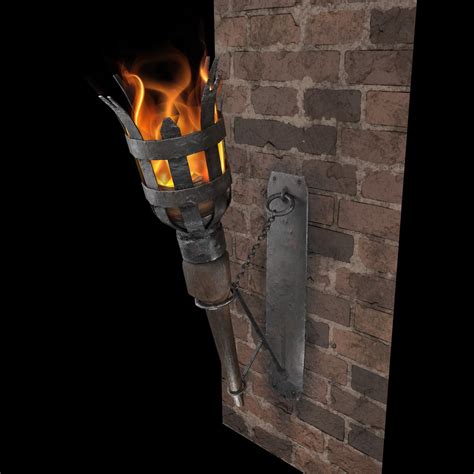 3d Medieval Wall Torch Model Turbosquid 1729346